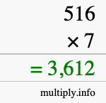How to calculate 516 times 7 using long multiplication How to calculate 516 times 7 using long multiplication
