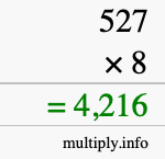 How to calculate 527 times 8 using long multiplication How to calculate 527 times 8 using long multiplication