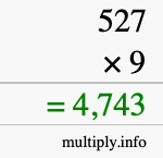 How to calculate 527 times 9 using long multiplication How to calculate 527 times 9 using long multiplication