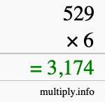 How to calculate 529 times 6 using long multiplication How to calculate 529 times 6 using long multiplication