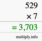 How to calculate 529 times 7 using long multiplication How to calculate 529 times 7 using long multiplication