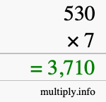 How to calculate 530 times 7 using long multiplication How to calculate 530 times 7 using long multiplication