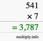 How to calculate 541 times 7 using long multiplication How to calculate 541 times 7 using long multiplication