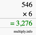 How to calculate 546 times 6 using long multiplication How to calculate 546 times 6 using long multiplication
