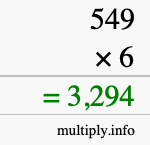 How to calculate 549 times 6 using long multiplication How to calculate 549 times 6 using long multiplication