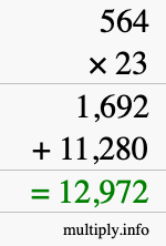 How to calculate 564 times 23 using long multiplication How to calculate 564 times 23 using long multiplication