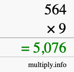 How to calculate 564 times 9 using long multiplication How to calculate 564 times 9 using long multiplication