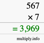 How to calculate 567 times 7 using long multiplication How to calculate 567 times 7 using long multiplication