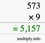How to calculate 573 times 9 using long multiplication How to calculate 573 times 9 using long multiplication