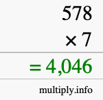 How to calculate 578 times 7 using long multiplication How to calculate 578 times 7 using long multiplication