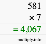 How to calculate 581 times 7 using long multiplication How to calculate 581 times 7 using long multiplication