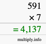 How to calculate 591 times 7 using long multiplication How to calculate 591 times 7 using long multiplication