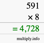 How to calculate 591 times 8 using long multiplication How to calculate 591 times 8 using long multiplication