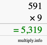 How to calculate 591 times 9 using long multiplication How to calculate 591 times 9 using long multiplication