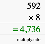 How to calculate 592 times 8 using long multiplication How to calculate 592 times 8 using long multiplication