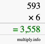 How to calculate 593 times 6 using long multiplication How to calculate 593 times 6 using long multiplication