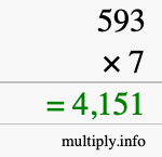 How to calculate 593 times 7 using long multiplication How to calculate 593 times 7 using long multiplication
