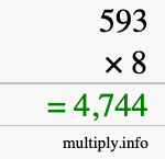 How to calculate 593 times 8 using long multiplication How to calculate 593 times 8 using long multiplication
