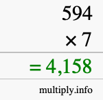 How to calculate 594 times 7 using long multiplication How to calculate 594 times 7 using long multiplication