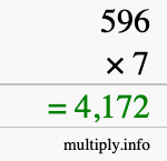 How to calculate 596 times 7 using long multiplication How to calculate 596 times 7 using long multiplication