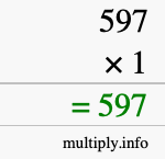 How to calculate 597 times 1 using long multiplication How to calculate 597 times 1 using long multiplication