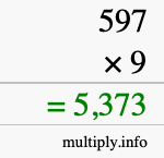 How to calculate 597 times 9 using long multiplication How to calculate 597 times 9 using long multiplication