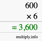 How to calculate 600 times 6 using long multiplication How to calculate 600 times 6 using long multiplication