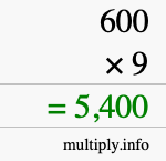 How to calculate 600 times 9 using long multiplication How to calculate 600 times 9 using long multiplication