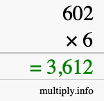 How to calculate 602 times 6 using long multiplication How to calculate 602 times 6 using long multiplication
