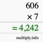 How to calculate 606 times 7 using long multiplication How to calculate 606 times 7 using long multiplication