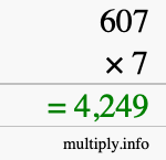 How to calculate 607 times 7 using long multiplication How to calculate 607 times 7 using long multiplication