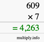 How to calculate 609 times 7 using long multiplication How to calculate 609 times 7 using long multiplication