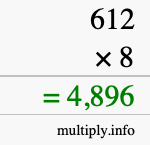 How to calculate 612 times 8 using long multiplication How to calculate 612 times 8 using long multiplication