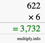 How to calculate 622 times 6 using long multiplication How to calculate 622 times 6 using long multiplication