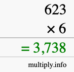 How to calculate 623 times 6 using long multiplication How to calculate 623 times 6 using long multiplication