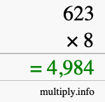 How to calculate 623 times 8 using long multiplication How to calculate 623 times 8 using long multiplication