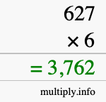 How to calculate 627 times 6 using long multiplication How to calculate 627 times 6 using long multiplication