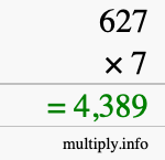How to calculate 627 times 7 using long multiplication How to calculate 627 times 7 using long multiplication