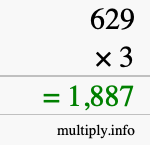 How to calculate 629 times 3 using long multiplication How to calculate 629 times 3 using long multiplication