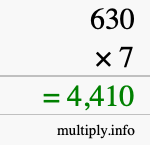 How to calculate 630 times 7 using long multiplication How to calculate 630 times 7 using long multiplication