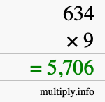 How to calculate 634 times 9 using long multiplication How to calculate 634 times 9 using long multiplication