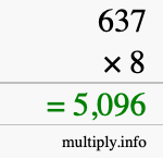 How to calculate 637 times 8 using long multiplication How to calculate 637 times 8 using long multiplication