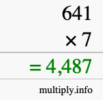 How to calculate 641 times 7 using long multiplication How to calculate 641 times 7 using long multiplication