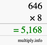 How to calculate 646 times 8 using long multiplication How to calculate 646 times 8 using long multiplication