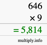How to calculate 646 times 9 using long multiplication How to calculate 646 times 9 using long multiplication