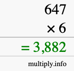 How to calculate 647 times 6 using long multiplication How to calculate 647 times 6 using long multiplication