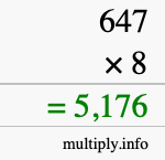 How to calculate 647 times 8 using long multiplication How to calculate 647 times 8 using long multiplication