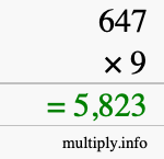 How to calculate 647 times 9 using long multiplication How to calculate 647 times 9 using long multiplication