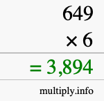 How to calculate 649 times 6 using long multiplication How to calculate 649 times 6 using long multiplication