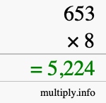 How to calculate 653 times 8 using long multiplication How to calculate 653 times 8 using long multiplication